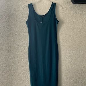 Boohoo dress, longline square neck midi dress NWT